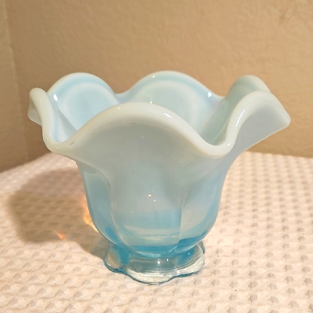 Duncan Miller Blue Glass Vase